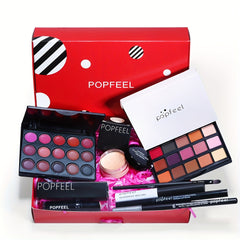 Complete Makeup Kit with Eyeshadow Palette & Lip Gloss Set