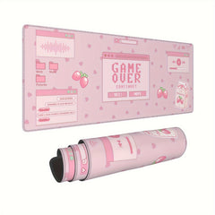 Pink Strawberry Milk Gaming Mouse Pad XL Large Extended Mousepad