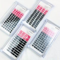 100 D Curl 14mm Wispy Lashes Cluster for DIY Eyelash Extensions