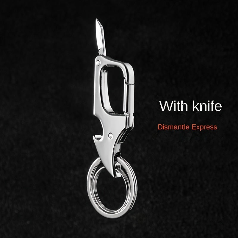 Pocket Keychain With Bottle Opener Metal Keyring Waist Hanging Buckle