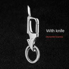Pocket Keychain With Bottle Opener Metal Keyring Waist Hanging Buckle