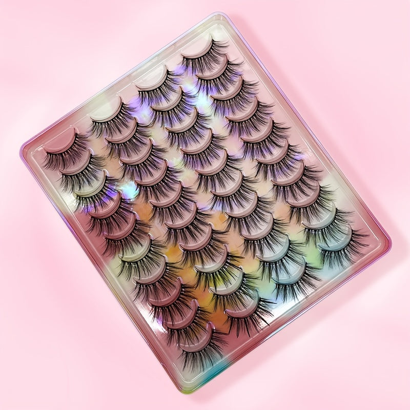20 Pairs 3D Faux Mink False Lashes for Natural & Dramatic Makeup Look