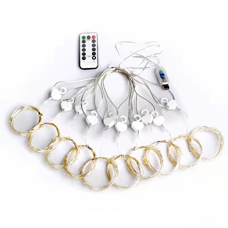 300LED Crystal Lights USB Power Supply Remote Control Halloween Decoration
