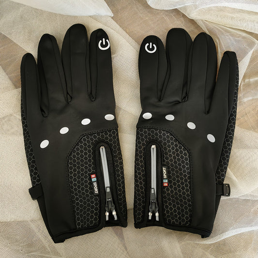 Winter Cycling Gloves Touch Screen Velvet Warm Waterproof Windproof Gloves