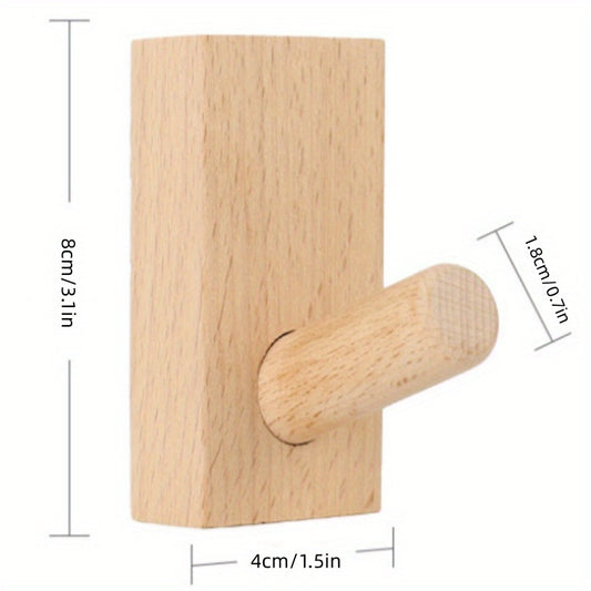 Wooden Hook Wall Wardrobe Modern Beech Walnut Hotel