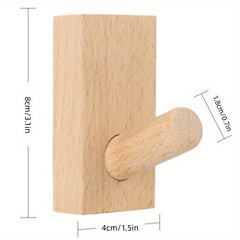 Wooden Hook Wall Wardrobe Modern Beech Walnut Hotel