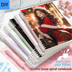 Custom Christmas Spiral Notebook Personalized Holiday Journal