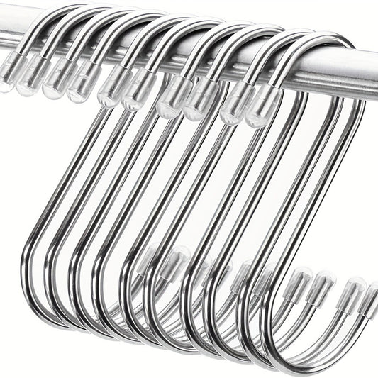 10pcs S Hooks Stainless Steel Hangers for Storage