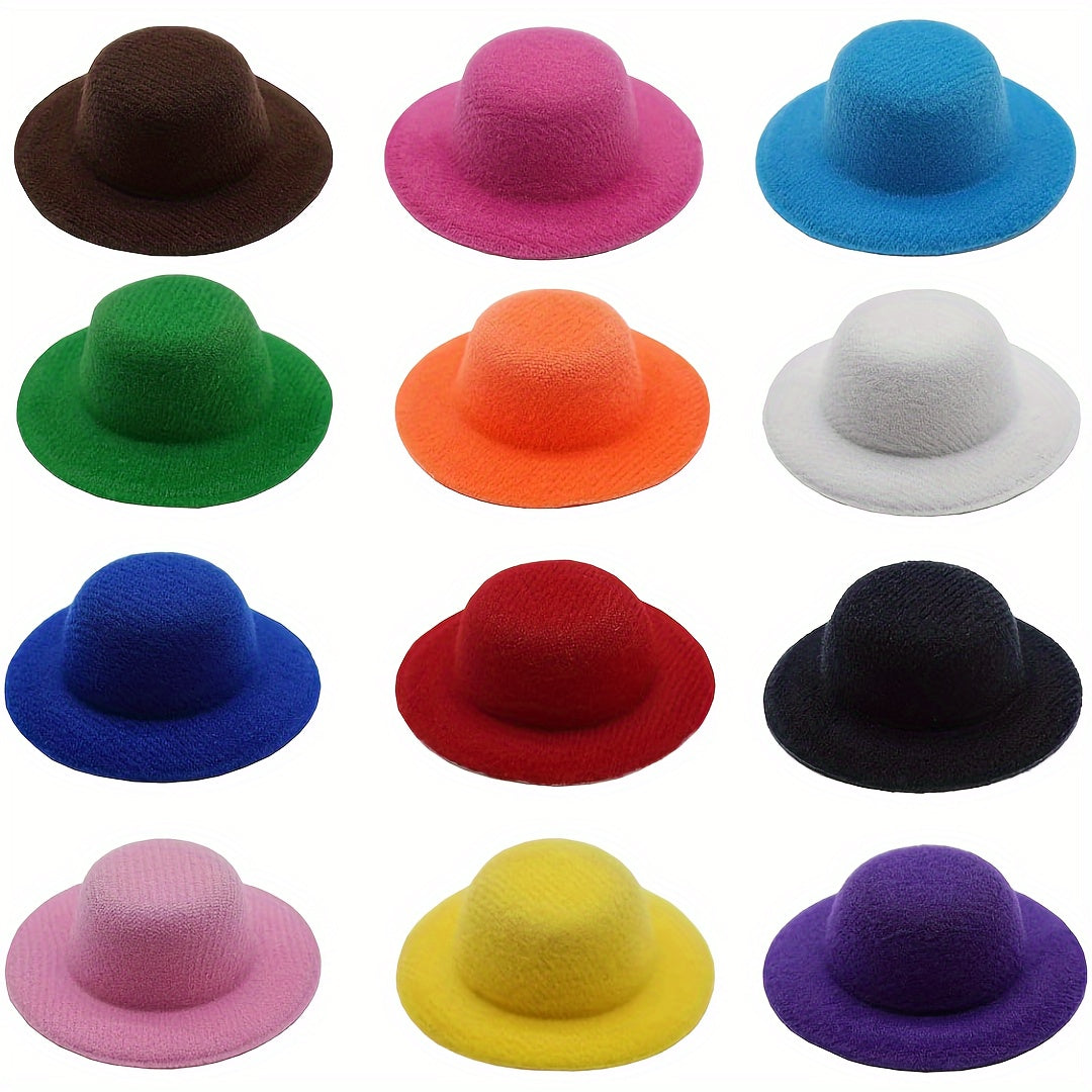 12 Mini Formal Hats DIY Craft for Hair Accessories 3-9 Inches