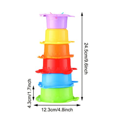 6pcs Water Bath Stacking Toys Set for Parent Child Early Education