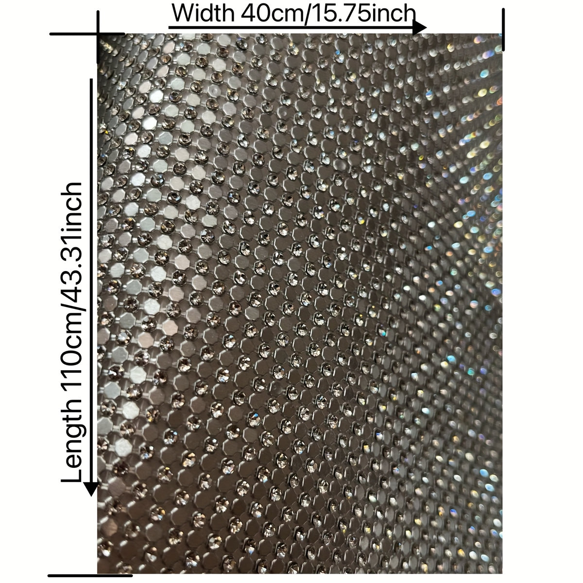 Hotfix Diamond Sticker Sheet Golden Hexagonal Dry