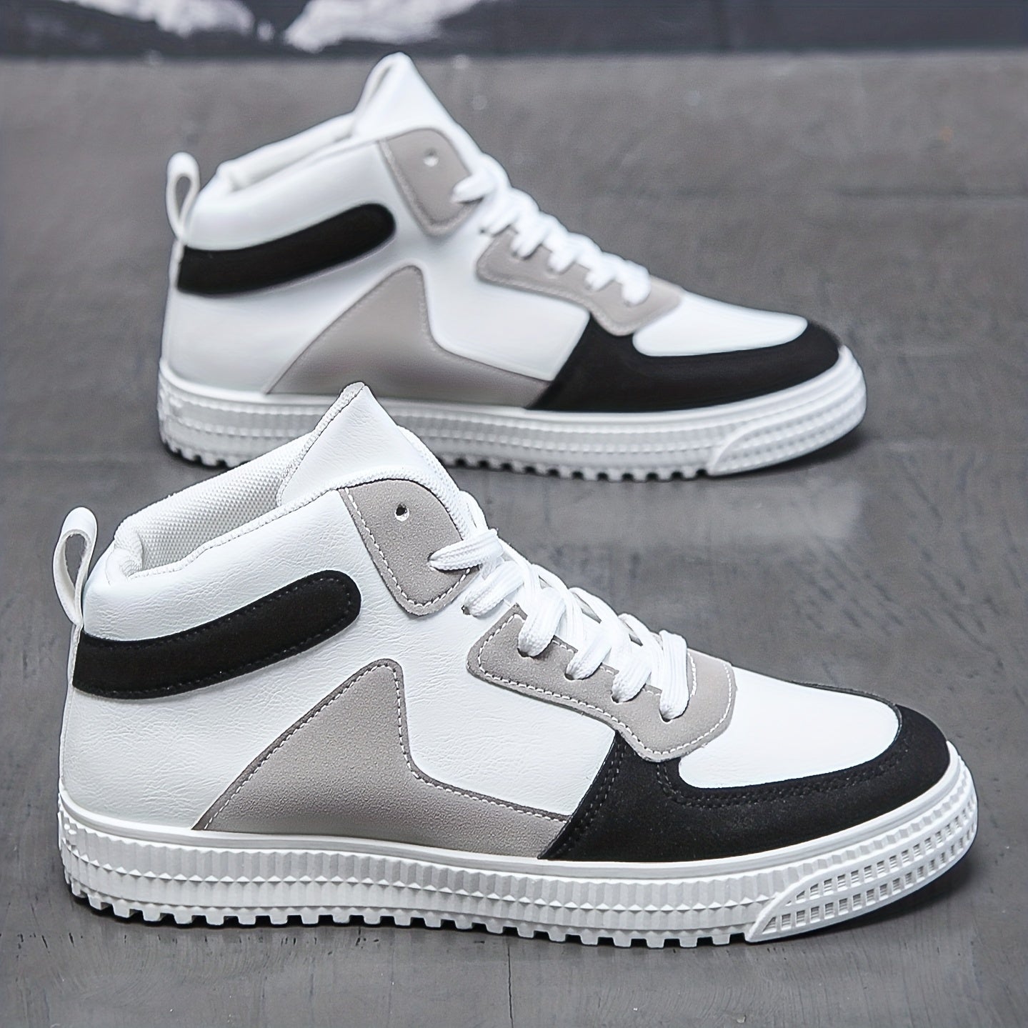 Men's High Top Skate Shoes Casual Anti Skid Sneakers