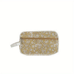 Floral Pattern Cosmetic Bag Roomy Makeup Bag Zipper Travel Toiletry Organizer