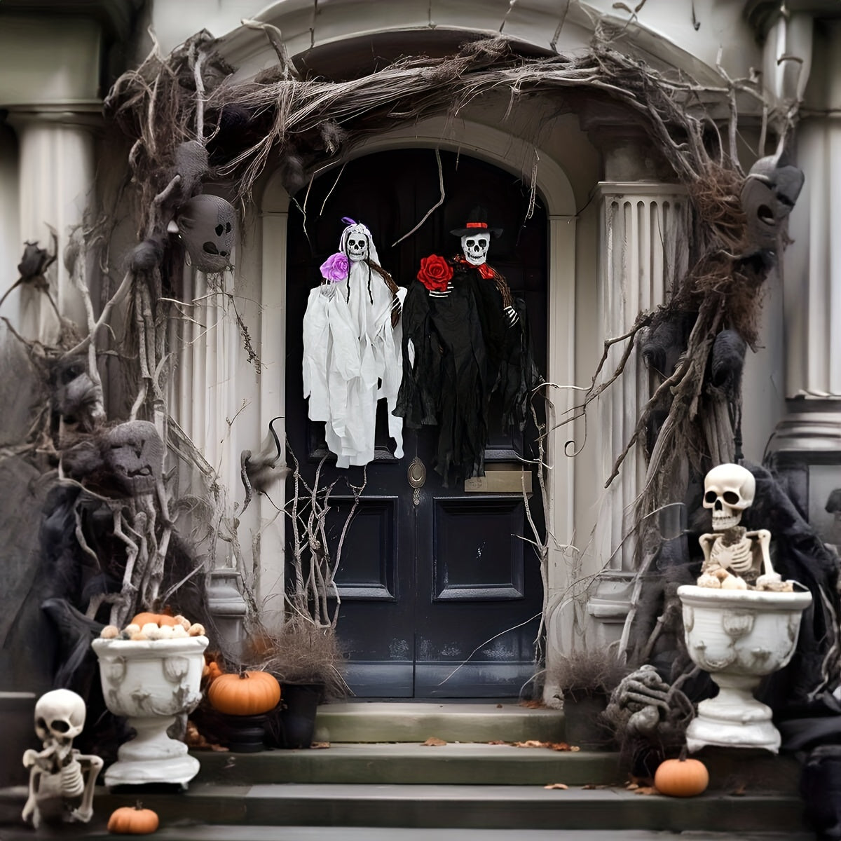 Halloween Skeleton Hanging Ghost Haunted House Props