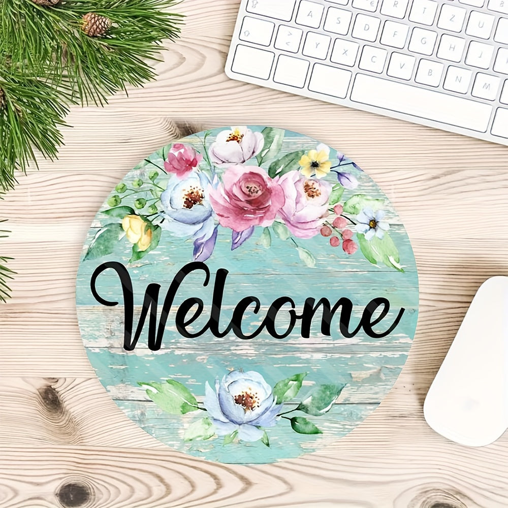 Flowers Round Mouse Pad Stylish Round Mousepad for Office Computers Laptop