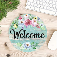 Flowers Round Mouse Pad Stylish Round Mousepad for Office Computers Laptop