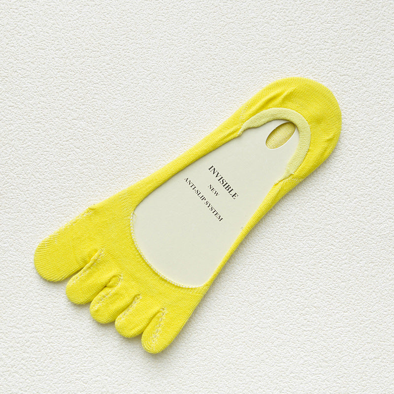 Women's 5-Toe Low Cut Invisible Socks