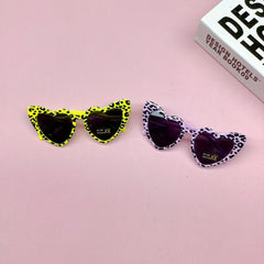 Leopard Heart Shaped Sunglasses for Girls