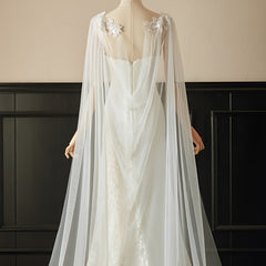 Retro Embroidery Bridal Cape for Weddings & Halloween
