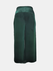 Velvet High Rise Wide Leg Trousers Plus Size