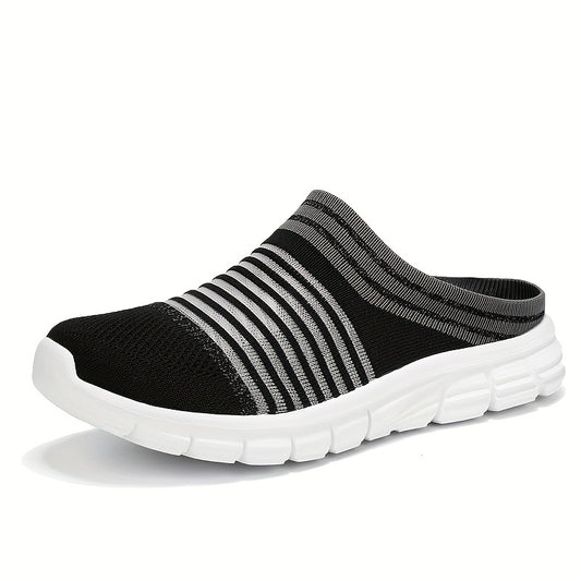 Men's Slip on Half Sneakers Open Back Shoes Mules Lightweight