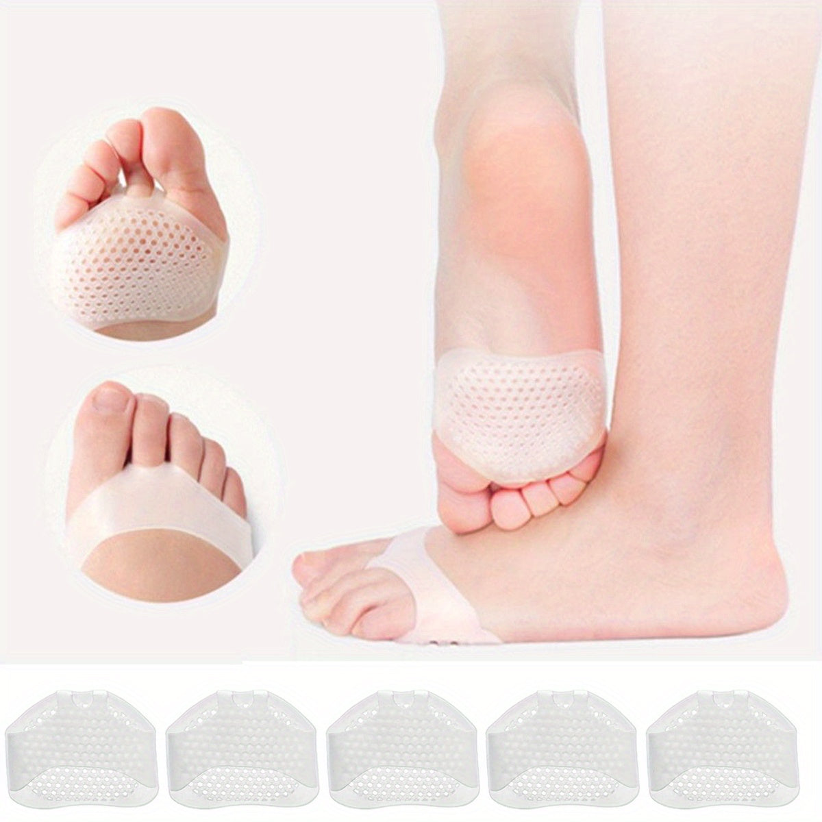 Silicone Foot Cushions Cut-Out High Heel Socks Invisible Socks
