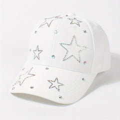 Rhinestone Pentagram Baseball Cap Adjustable Dad Hat