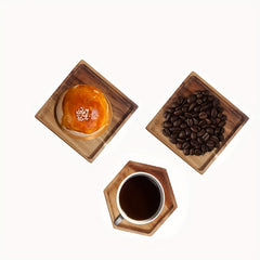 Portable Walnut Wooden Serving Tray for Home Decor & Kitchen
