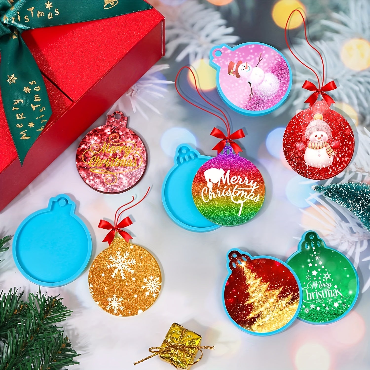 3pcs Christmas Resin Molds for DIY Crafts Home Decor