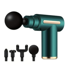 Compact Handheld Massage Gun for Deep Tissue Muscle Relief - 4 Heads