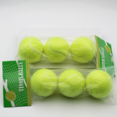 3pcs High Elastic Rubber Tennis Balls for Beginners Yellow