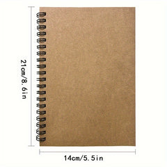 2 Pack Blank Spiral Notebooks Soft Cover Sketching 100 Pages