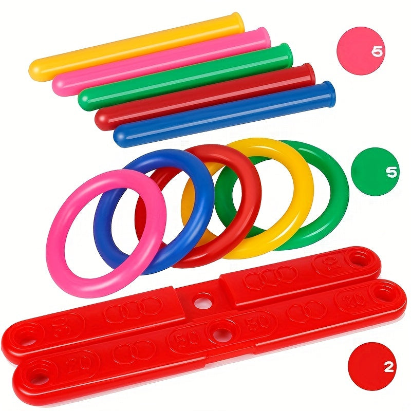 Colorful Parent Child Throwing Ring Set for Indoor & Outdoor Play