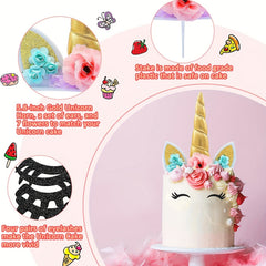 Magical Unicorn Cake Topper Reusable Horn for Parties