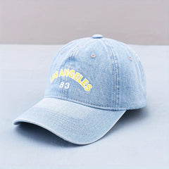 LA Denim Washed Distressed Baseball Cap
