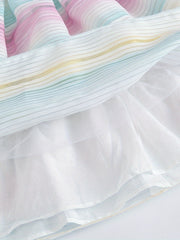Girls' Rainbow Sleeveless Dress Party Holiday Outing Kids Clothing