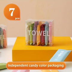 7pcs 14pcs Compressed Towels Candy Thick Disposable Face Towels Portable Travel