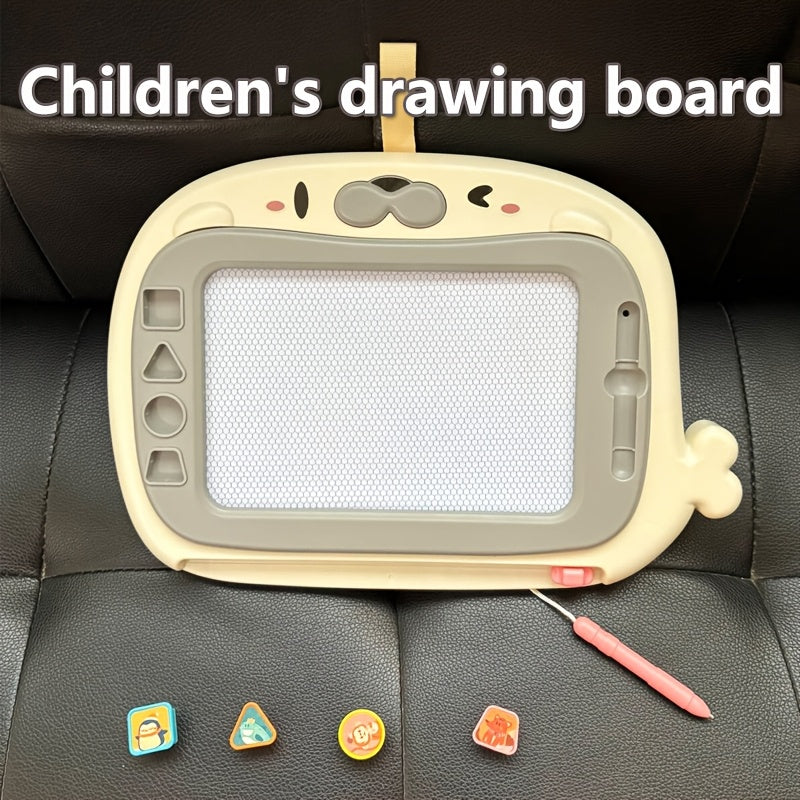 Kids' Drawing Board w/ 4 Pattern Stamps & Erasable Surface