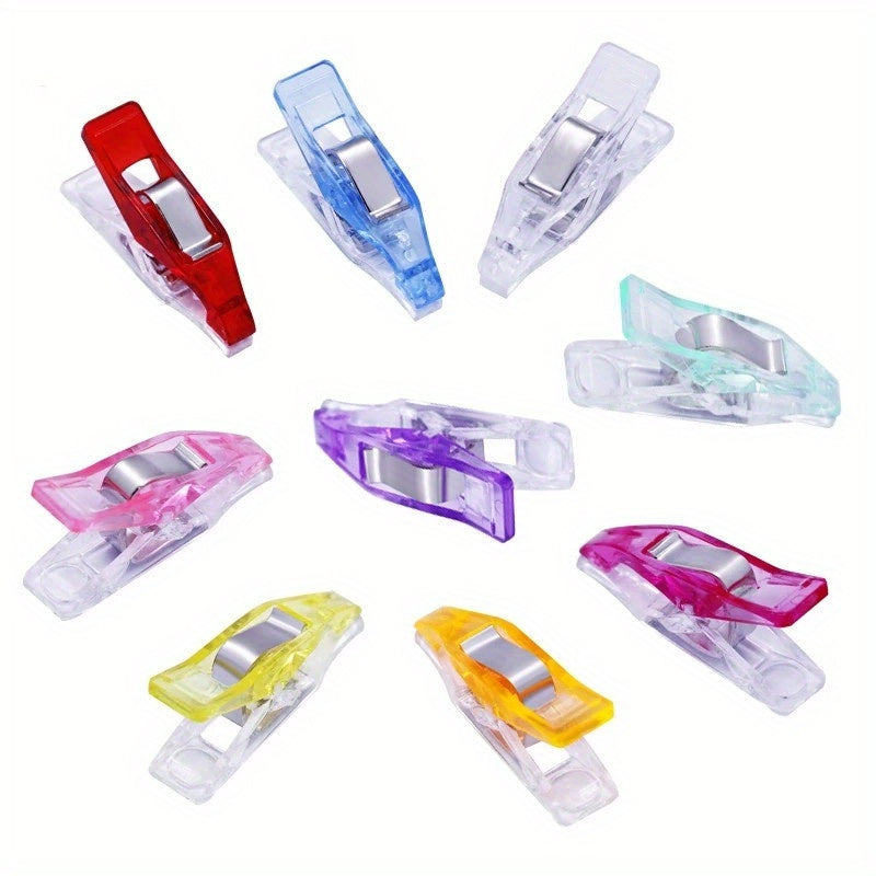 12pcs Colorful Sewing Craft Quilt Binding Clip Stainless Steel Clamp Bag