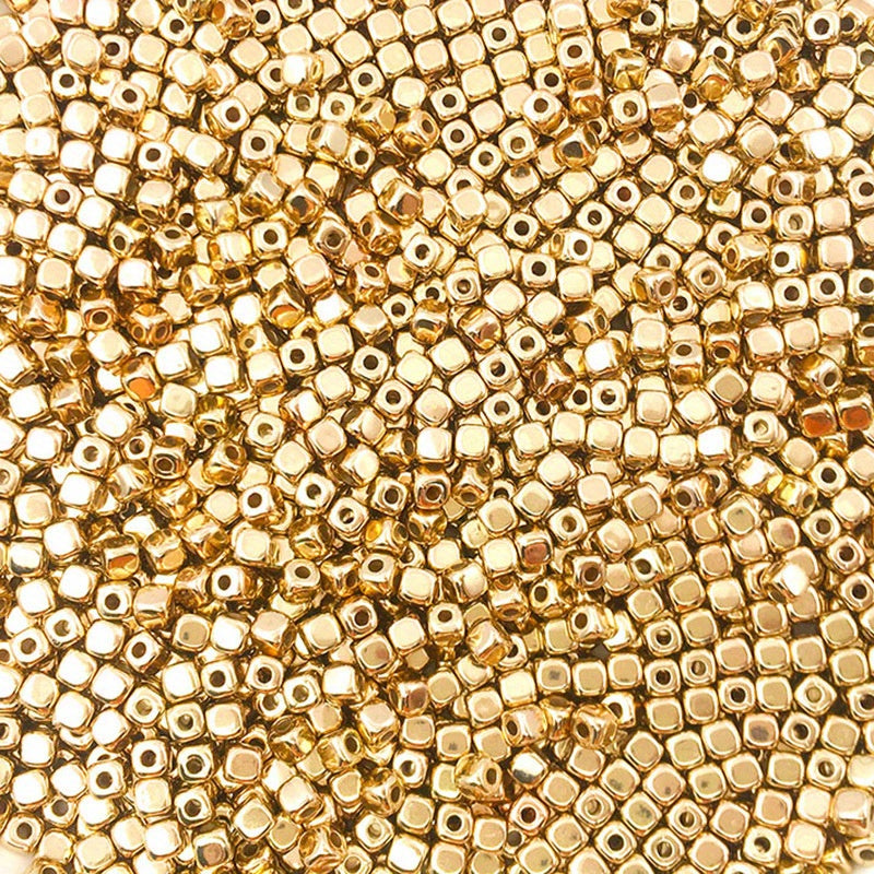 Gold Spacer Beads for DIY Jewelry Making - 100-400pcs Heart Star Round Square