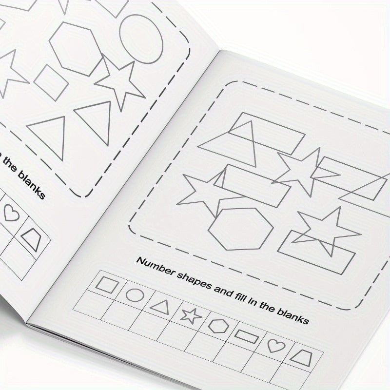 Number Graphics Workbook for Kids Math Practice with Shapes & Tracing