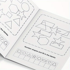 Number Graphics Workbook for Kids Math Practice with Shapes & Tracing