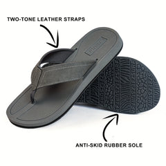 Men's Arch Support Flip Flops Lightweight Comfortable Non Slip Thong Sandals