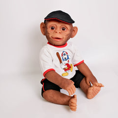 Realistic 20-Inch Vinyl Open-Eyed Monkey Doll