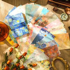 100 Vintage Painting Paper Sheets for DIY Projects