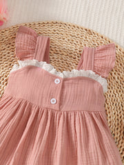 Baby Girls Puffy Princess Dress Pure Cotton Summer Clothes