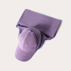 Hijab Baseball Cap With Chiffon Shawl Solid Sun Hats In One 2 piece Headscarf