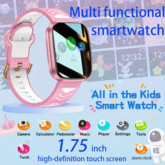 Kids Smart Watch with Wireless Calling Music Player LED Flashlight