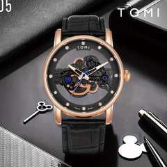 Teens Full Double-sided Hollow Mechanical Wrist Watch