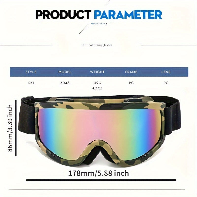 Polarized Ski Goggles with Anti-fog & Windproof Design
